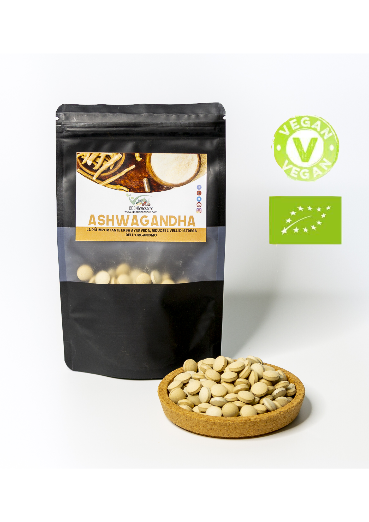ASHWAGANDHA in COMPRESSE - BIO - cibobenessere