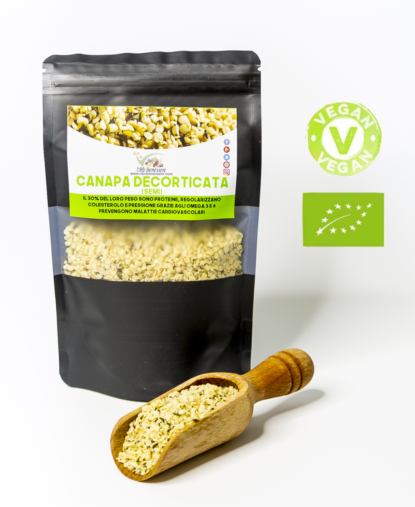 Semi canapa decorticata BIO - cibobenessere