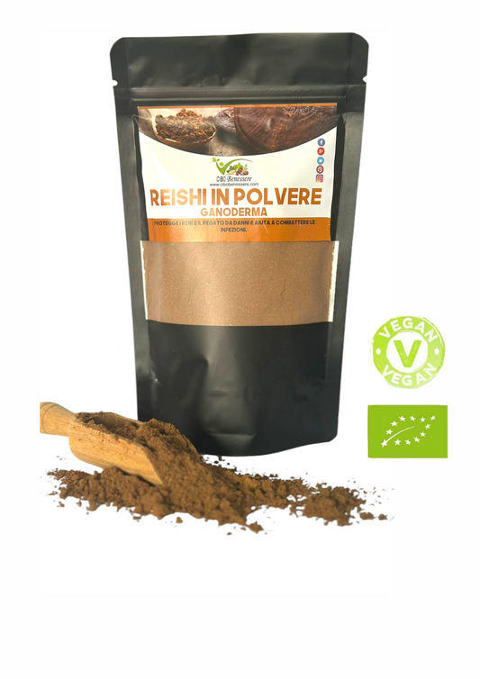 funghi REISHI in polvere Biologico (ganoderma) - cibobenessere
