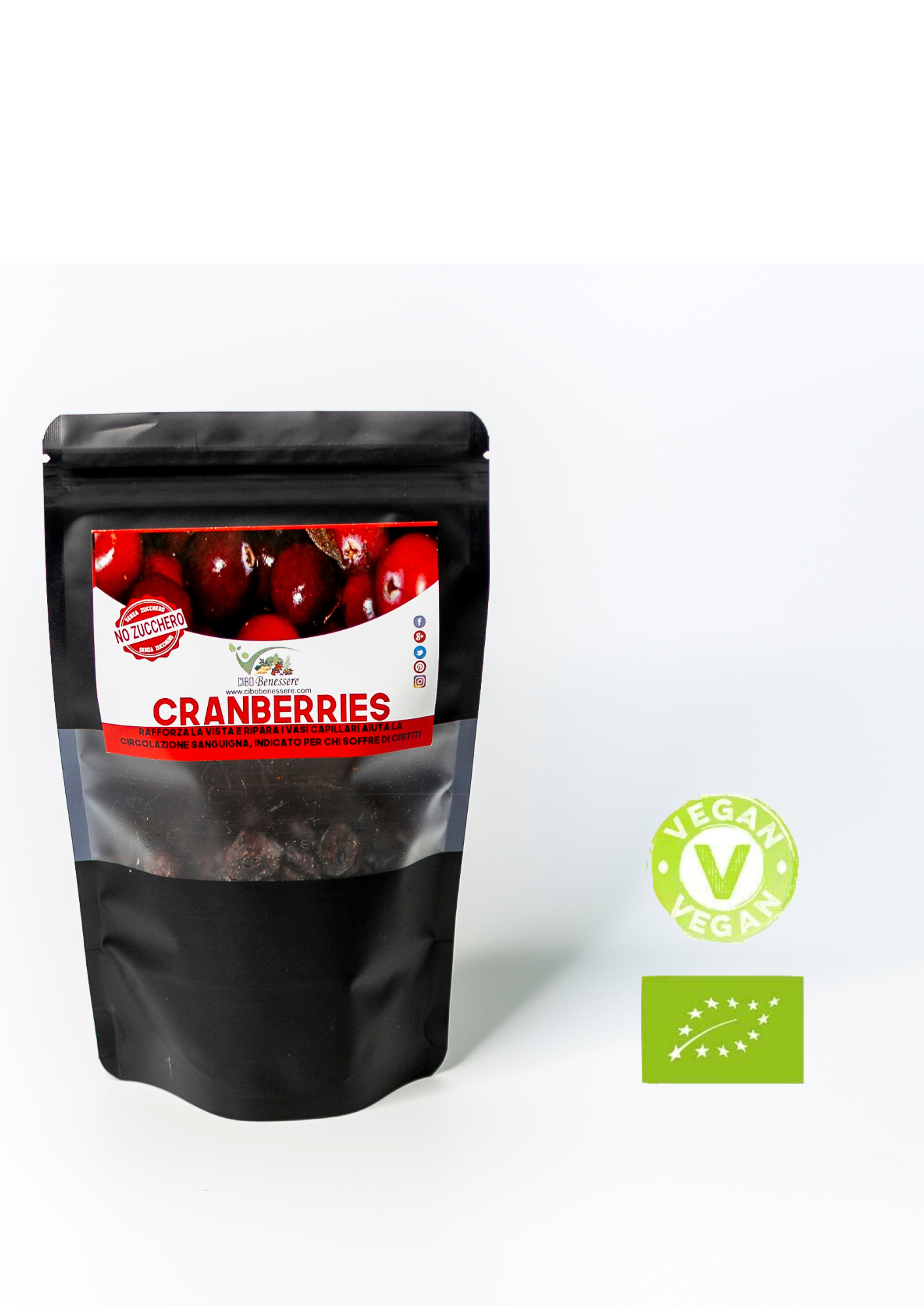 Cranberries - mirtillo rosso SENZA ZUCCHERO - cibobenessere