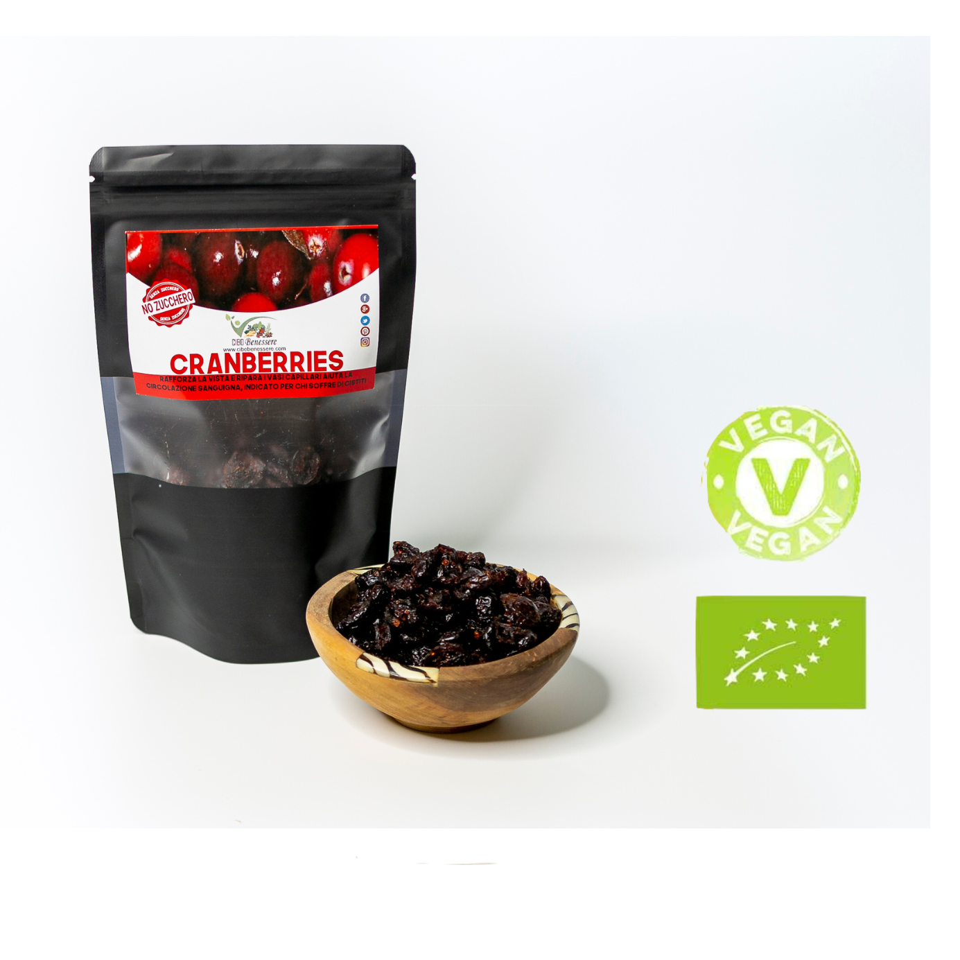 Cranberries - mirtillo rosso SENZA ZUCCHERO - cibobenessere