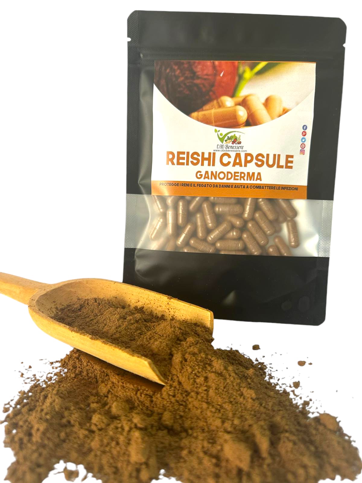 funghi REISHI Biologico (ganoderma) capsule vegetali - cibobenessere