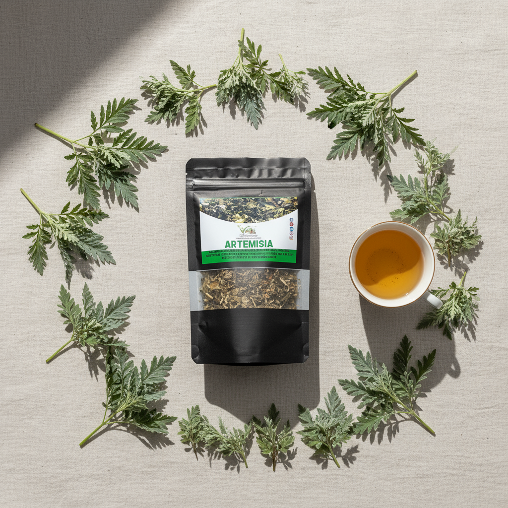 Artemisia Tea Flat Lay