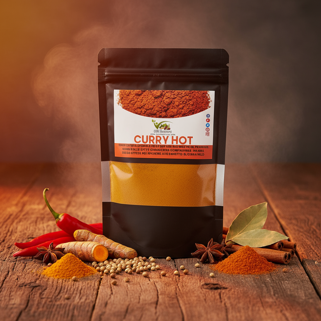 Banner Curry Hot - Stile Rustico