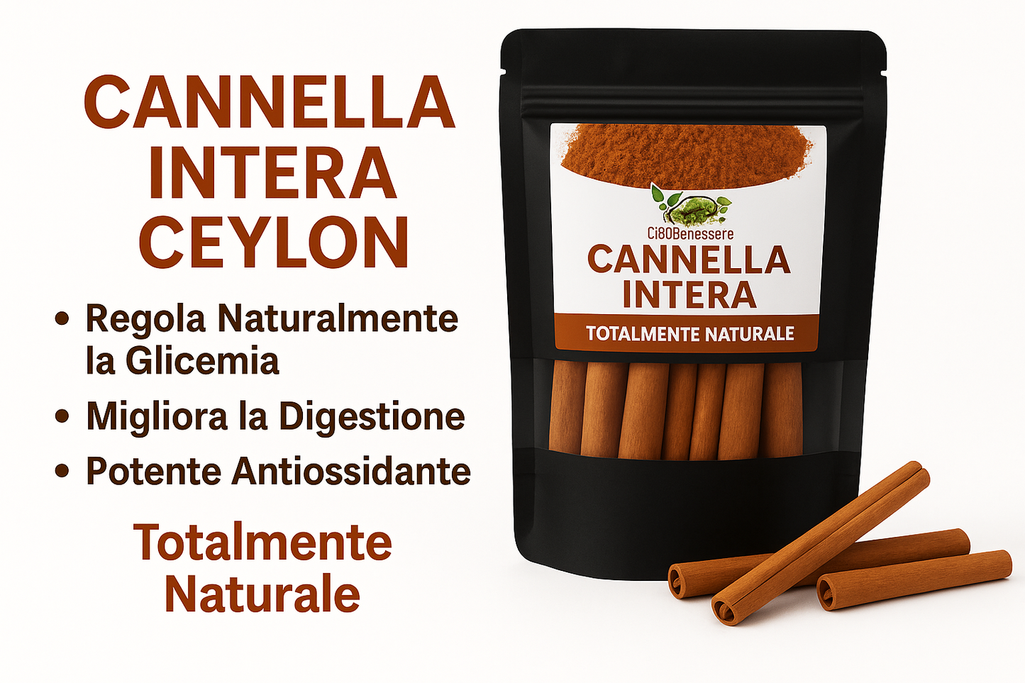 Banner promozionale cannella - focus salute