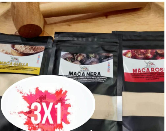 MACA TRIO BIO (gialla, rossa, nera) - cibobenessere
